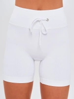 Велосипедки в рубчик короткие
