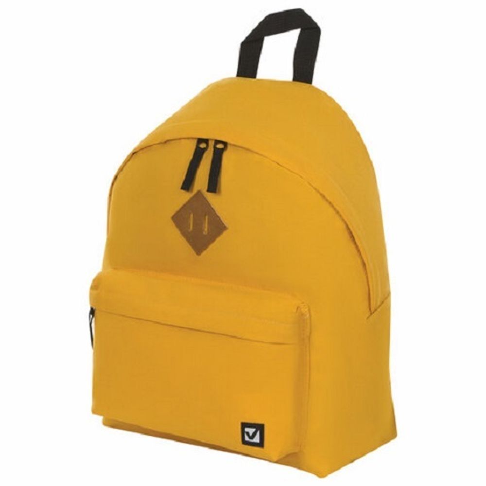 Рюкзак Brauberg B-HB1628 сити-формат, желтый 41*32*14см 380гр., 1отд., с эргономичной спинкой