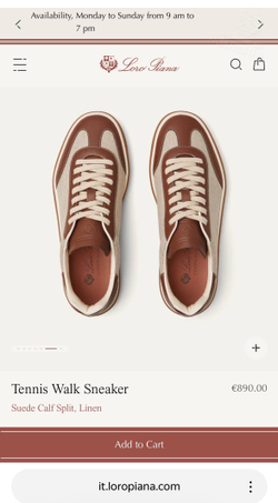 Кеды Loro Piana Tennis Walk