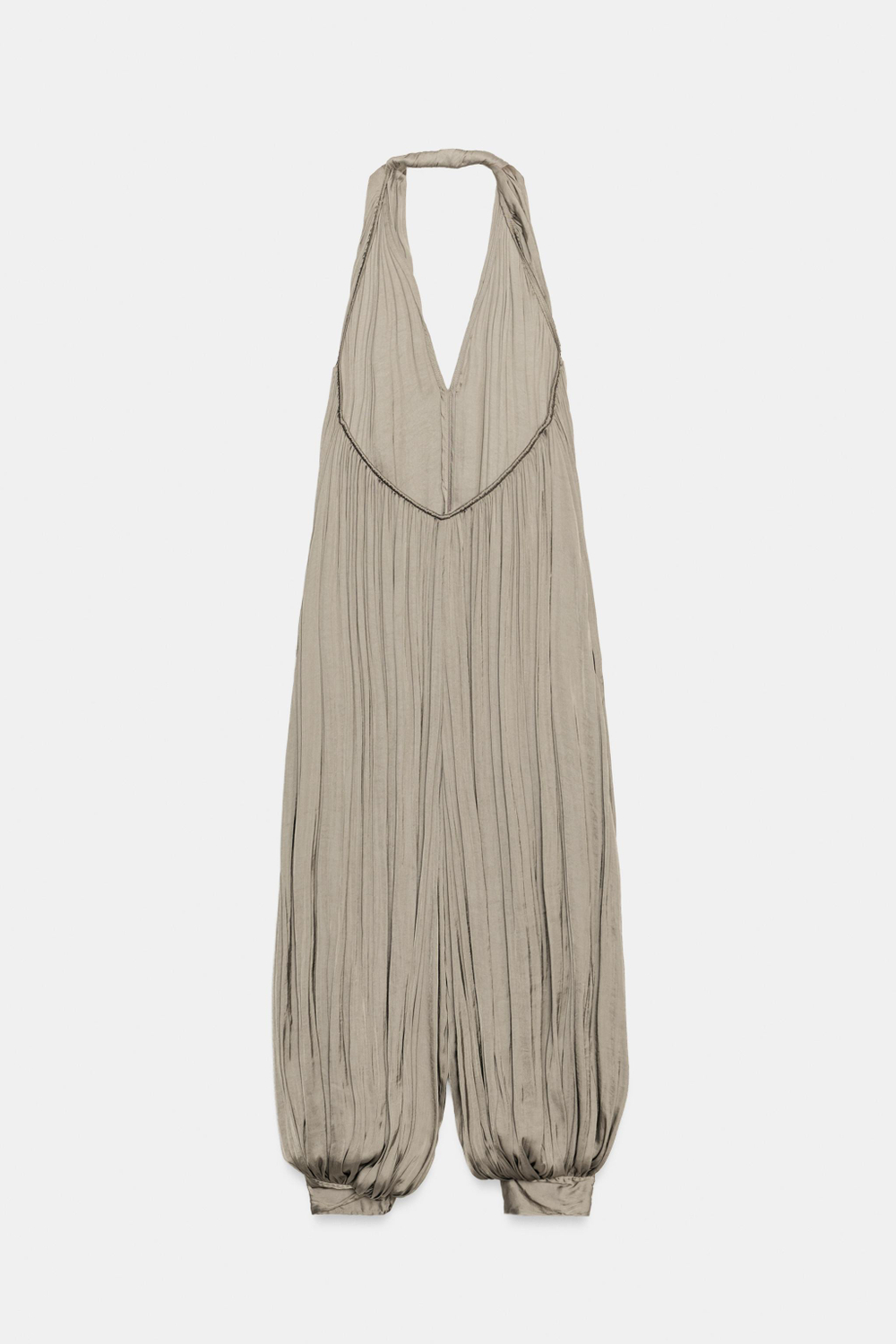 АТЛАСНЫЙ КОМБИНЕЗОН С ГОРЛОВИНОЙ ХАЛТЕР — ZW COLLECTION — ZARA