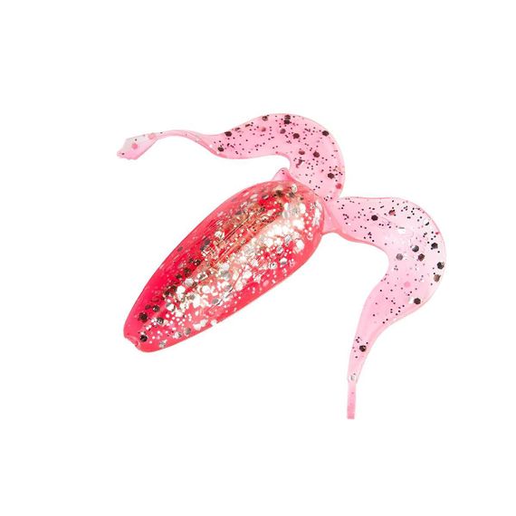 Лягушка несъедоб. Helios Frog 2,56"/6,5 см Silver Sparkles & Pink 100шт. (HS-21- 035-N)
