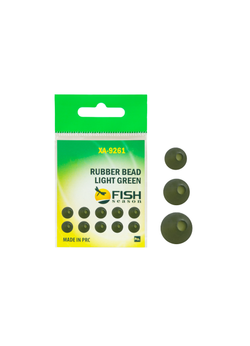 Бусины резиновые Fish Crystal для монтажа рыболовных оснасток Rubber Bead LIGHT GREEN XA-9261 №4 ( 5 упаковок )