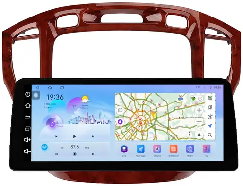 Магнитола для Toyota Highlander 1 XU20 / Kluger / 2000-2007 - FarCar S500+TS10 монитор 12.3" 2K QLED на Android 14, Быстрая, CarPlay, 4G SIM-слот