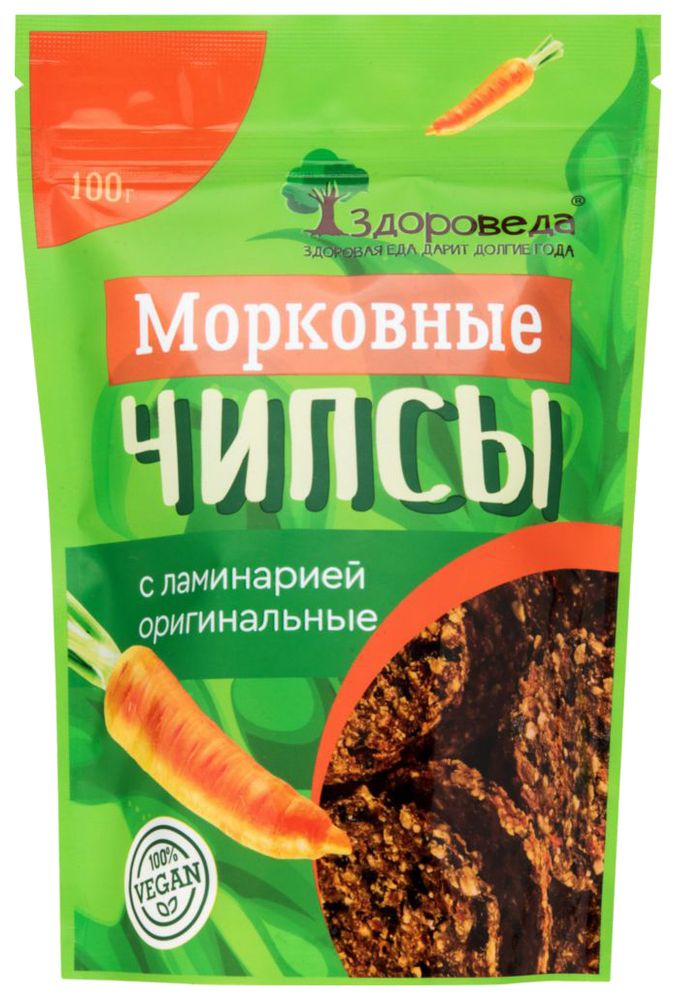 Здороведа чипсы морковные оригинальные 100 г ламинария