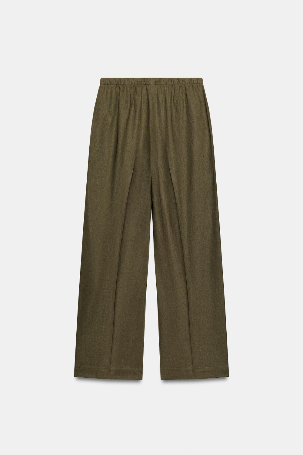 БРЮКИ ПРЯМОГО КРОЯ ИЗ СМЕСОВОГО ЛЬНА — ZARA