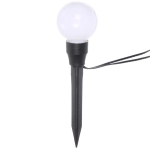 Гирлянда для улицы «Светящийся шар» 3.5 м 6 ламп LED (d=5 см) чёрн.пров, 1 реж.,IP-54, Белый (солнечная батарея)