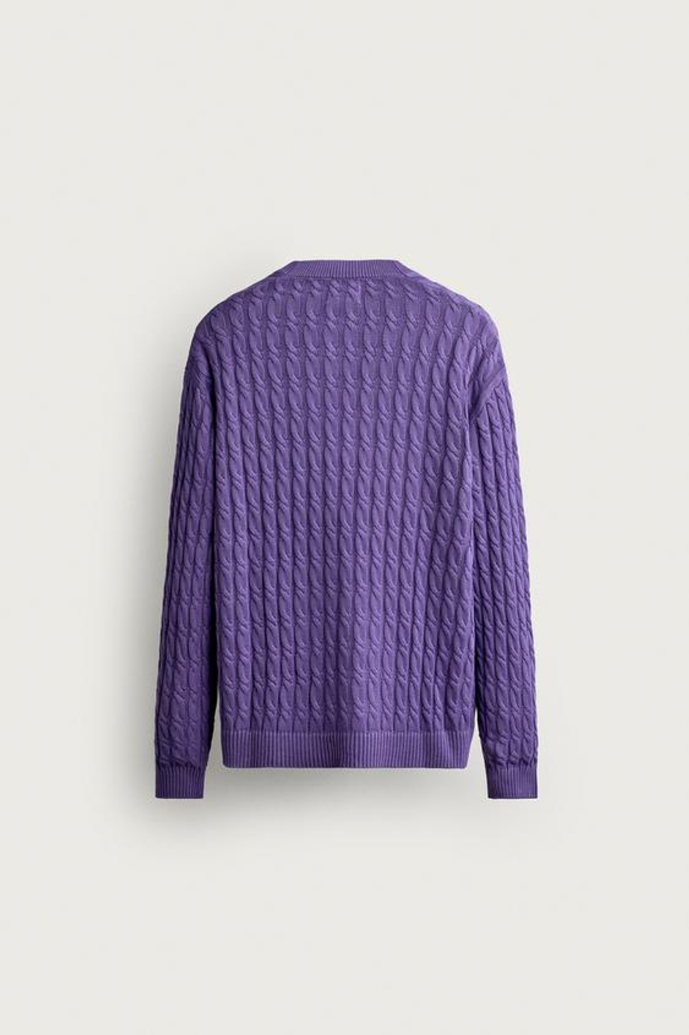 ZARA - FRUIT OF THE LOOM™ КАРДИГАН КРУПНОЙ ВЯЗКИ, ФИОЛЕТОВЫЙ