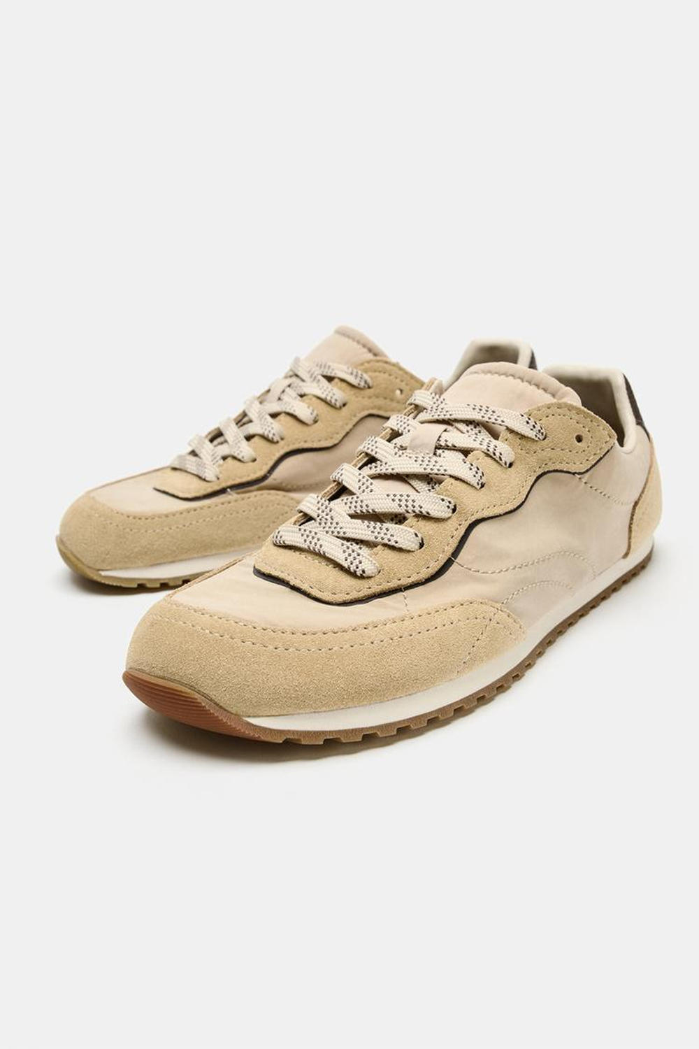 ZARA БЕГОВЫЕ КРОССОВКИ BAREFOOT, КОРИЧНЕВЫЙ