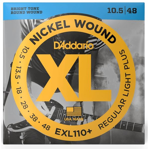 D`Addario EXL110+ Cтруны для электрогитары Nickel Wound, никель, 10,5-48, Regular Light