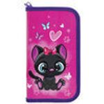 Пенал ПИФАГОР, 2 отделения, ламинированный картон, 19х11 см, "Black kitten", 270881