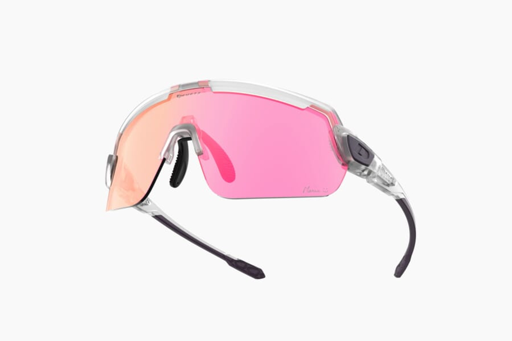 Спортивные очки с диоптриями Demetz G-Suit / Matte Crystal / Matte Dark Violet V. Pink Photochromic Mirror Red Cat.1 to 3