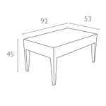Столик пластиковый плетеный журнальный Siesta Contract Miami Lounge Table, коричневый