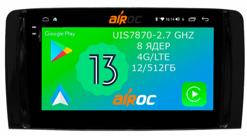 Магнитола для Mercedes-Benz R (W251) 2005-2015 - Airoc 2K AU-2507 на Android 13, Быстрейшая, SIM-слот