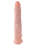 Фаллоимитатор-гигант телесный на присоске King Cock 14" Cock with Balls Flesh (Цвет: телесный)