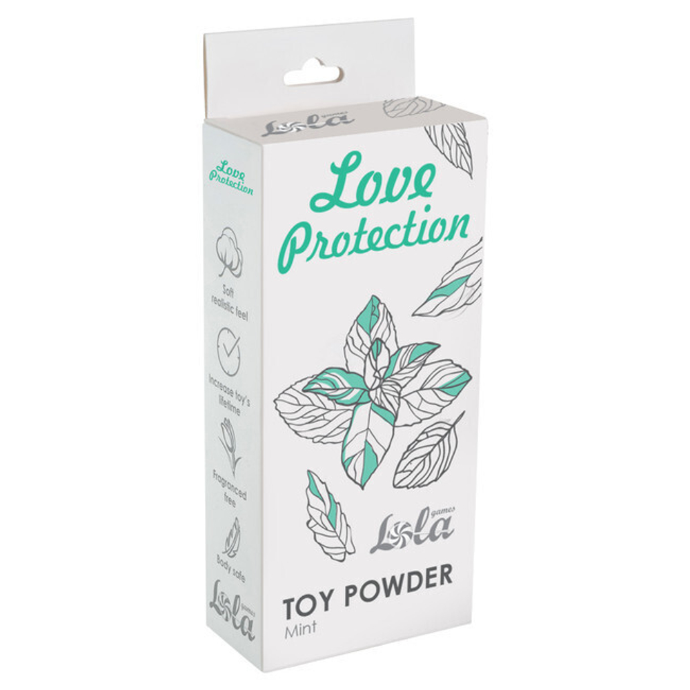Пудра для игрушек ароматизированная Love Protection Мята 30 гр (Цвет: белый)
