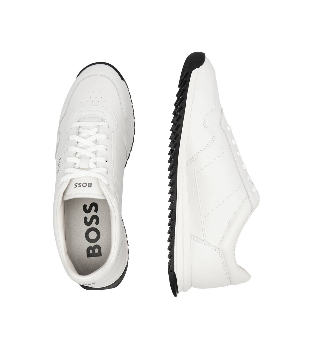 Кожаные кроссовки zayn_lowp BOSS BLACK - белый(50523276)