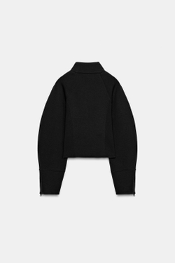 ZARA КУРТКА С МОЛНИЯМИ, ЧЕРНЫЙ
