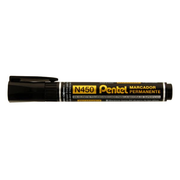 Маркер перманентный 4 мм, Extra Large Point, 12 шт, черный, Pentel N450AA-3