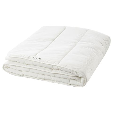 Евро одеяло IKEA SMASPORRE (СМОСПОРРЕ), Стеганое, Летнее, Белый, 220x240 см