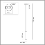 3872/1L HIGHTECH ODL19 399 черный Подвесной светильник GU10 1*50W 220V KIKO