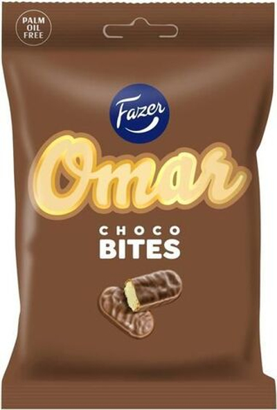 Конфеты Fazer Omar Choco Bites карамельная начинка в молочном шоколаде 120 г (из Финляндии)