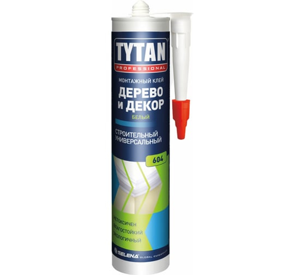 Tytan Professional Дерево и Декор 604 клей акриловый монтажный белый 290 мл белый