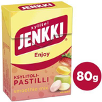Пастилки с ксилитом Jenkki Enjoy Smoothie mix со вкусом клубники, груши и банана, 80 г (из Финляндии)