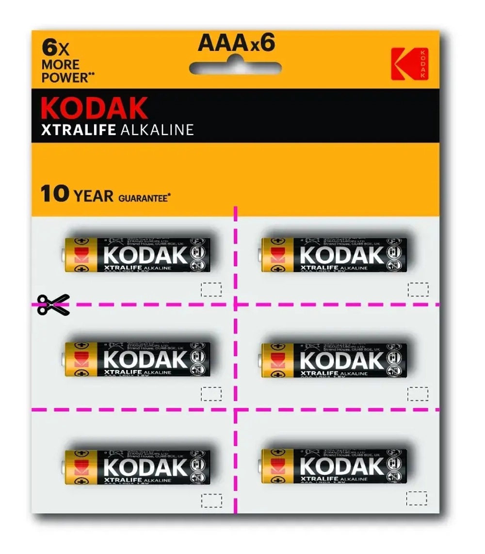 Батарейка LR 3 Kodak Xtralife 2/6xB отрывной (144/576)