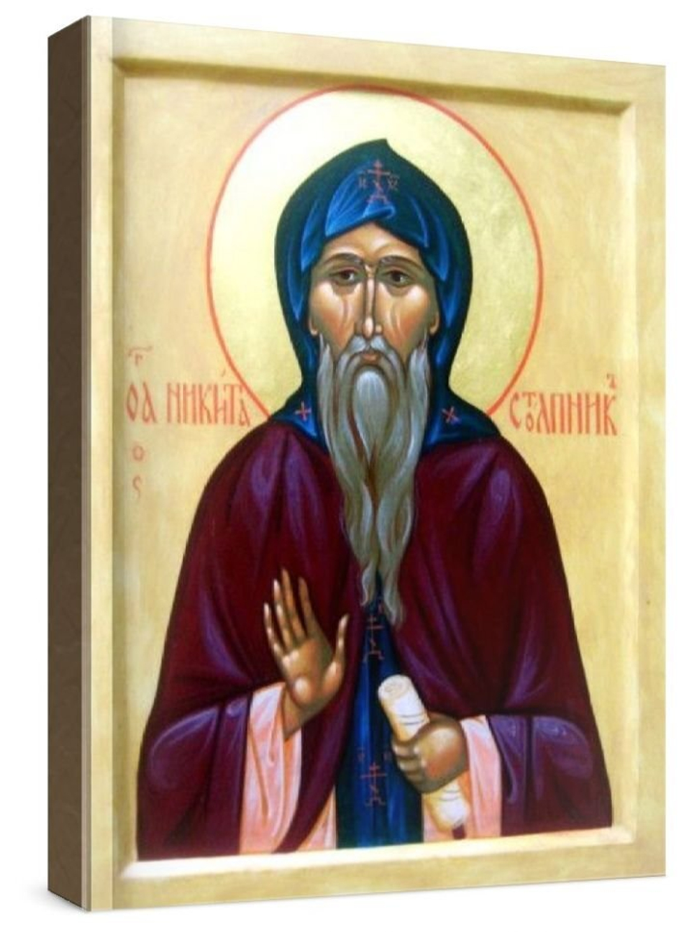 Никита Столпник (рукописная икона)