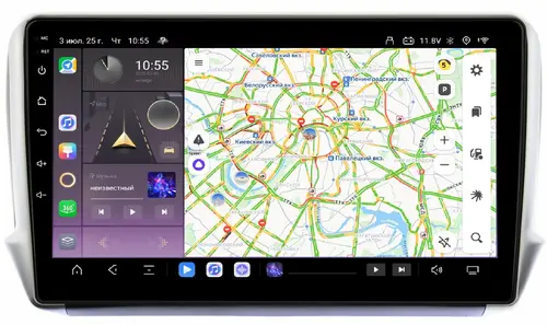 Магнитола для Peugeot 208/2008 2013-2019 - Kuberg QLed, Android 13, Быстрейшая, CarPlay, SIM-слот