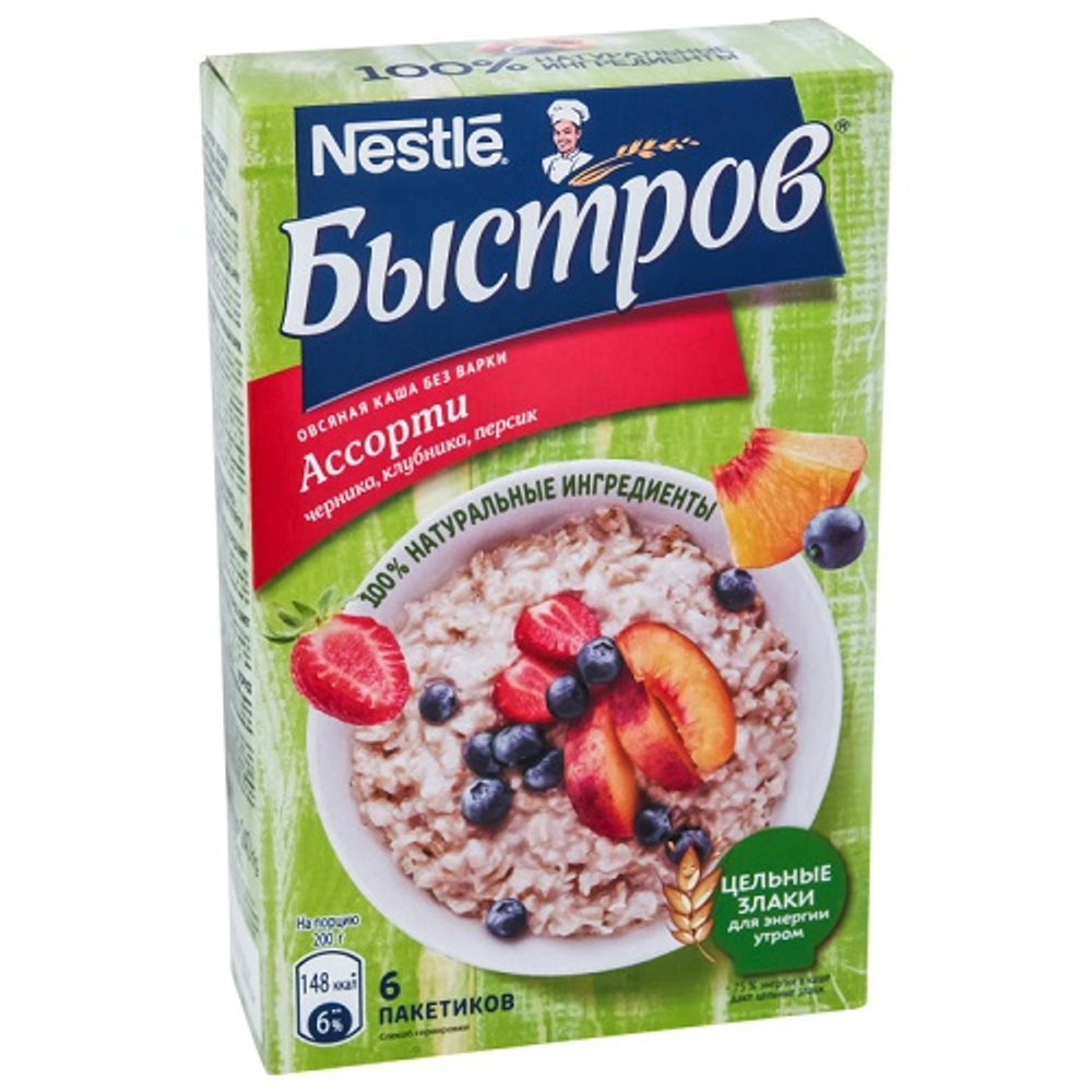 БЫСТРОВ Ассорти Хлопья Клуб Перс Черн 8х240г