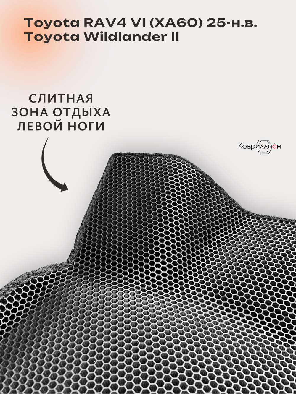 Передние автомобильные коврики ЭВА с бортами для Toyota RAV4 VI (XA60) 25-н.в. / Toyota Wildlander II