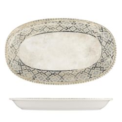 Блюдо овальное 34*20,5 см h3,6 см Rug By Bone Innovation [bb] [1]