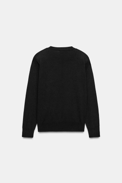 ZARA СВИТЕР С ПОДПЛЕЧНИКАМИ, ЧЕРНЫЙ