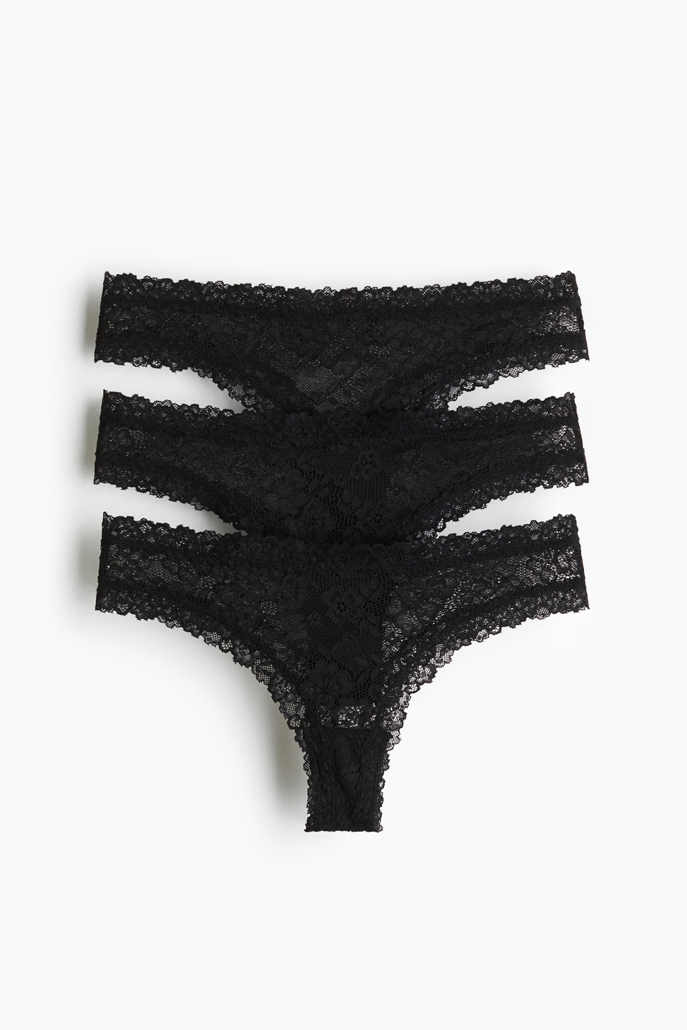 Кружевные трусы Brazilian, 3 шт. - H&M