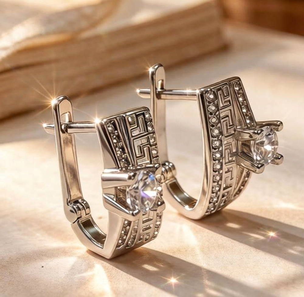 Ювелирные серьги из серебра 925 пробы