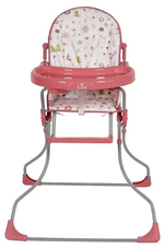 Стульчик для кормления Polini kids 152 (Лесные друзья, розовый, 0001709-02)