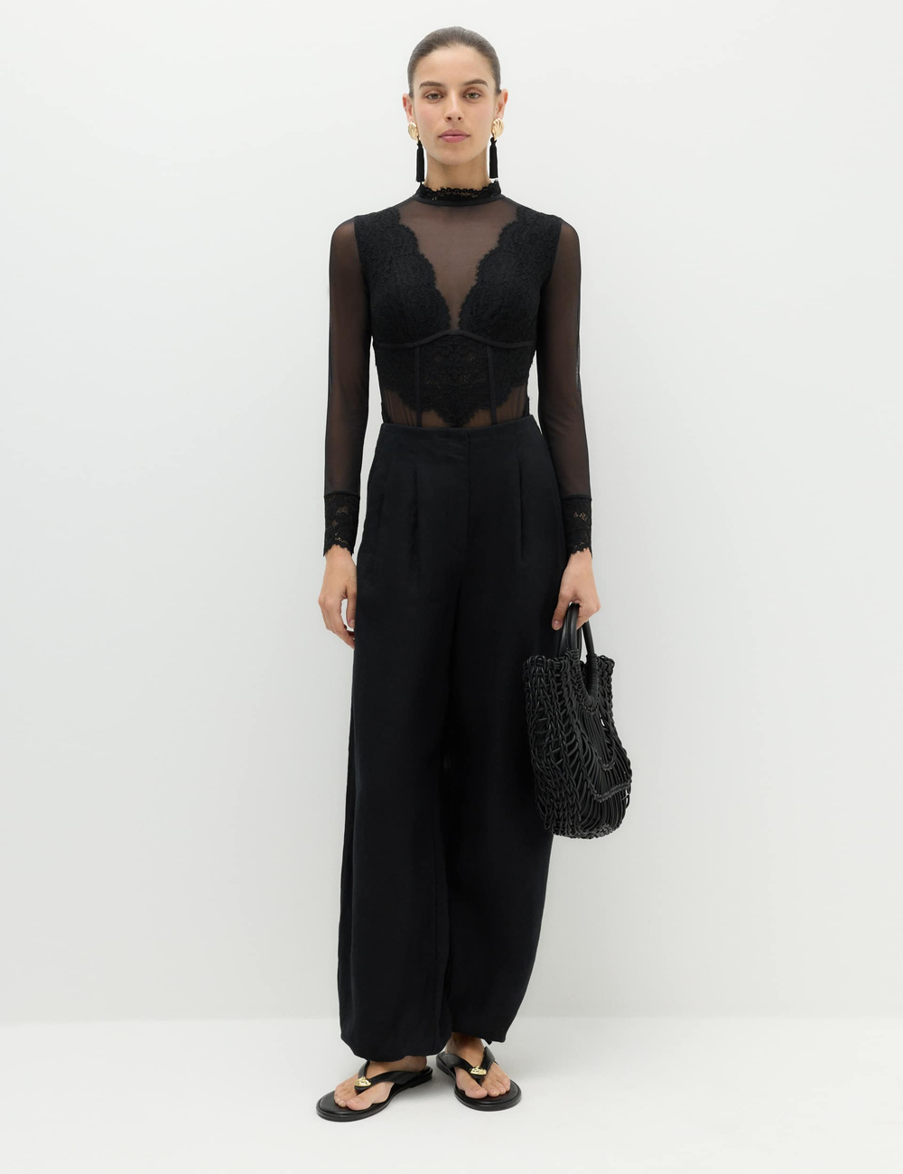 Брюки из чистого льна T57002005 - Marks & Spencer
