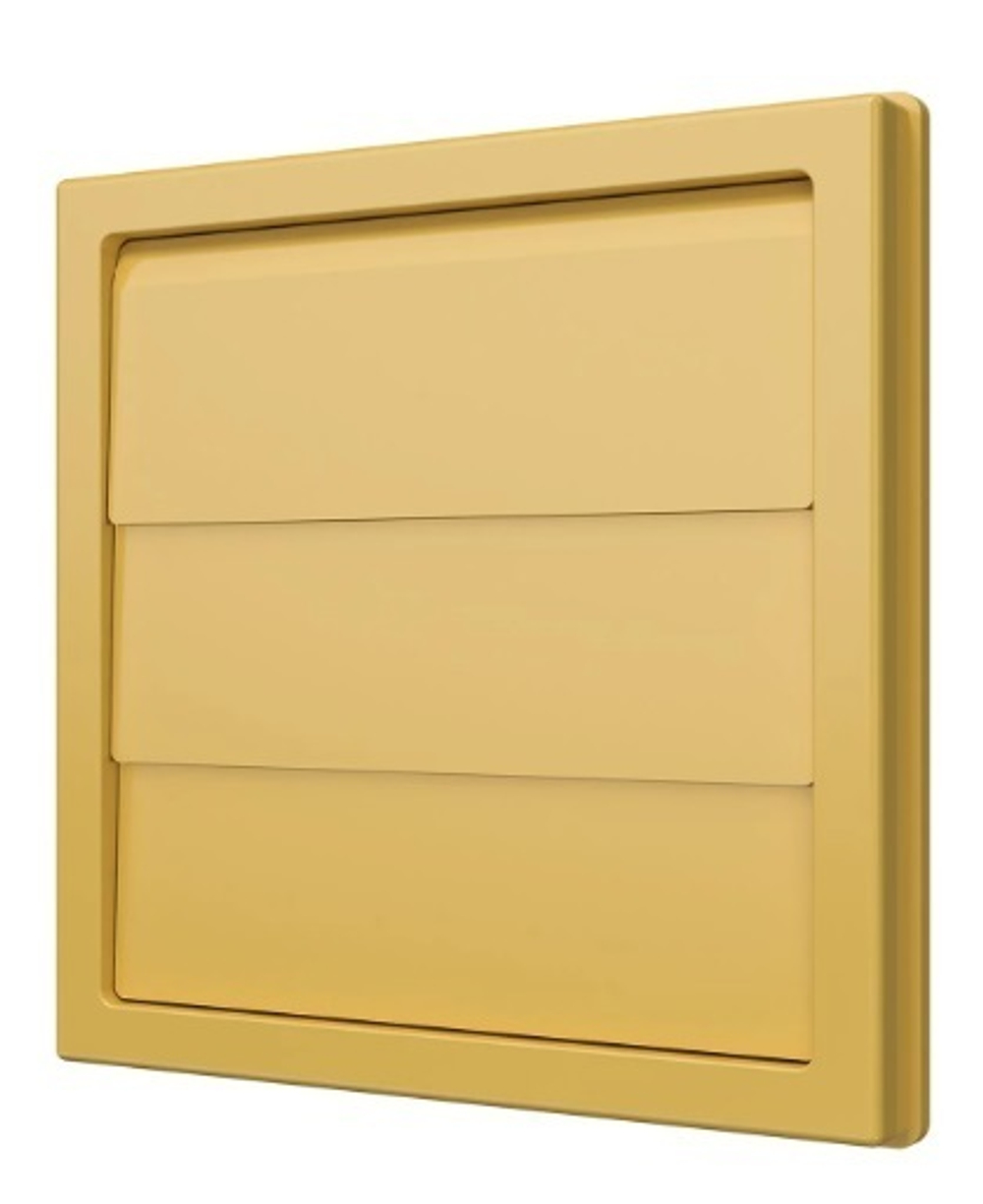 Выход стенной КФ фланец D100 жалюзи 150x150 ASA Beige ERA