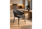 Стул на металлокаркасе Woodville Molton gray, black, gold