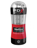 Прозрачный мастурбатор в тубе PDX Elite ViewTube See-Thru Stroker (Цвет: прозрачный)