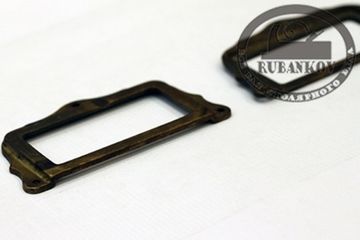 Накладка п/табличку,'Art Deco', 75х40мм, латунь пат, 45125.07500.03