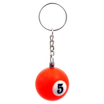 Брелок Шар "5" (оранжевый)