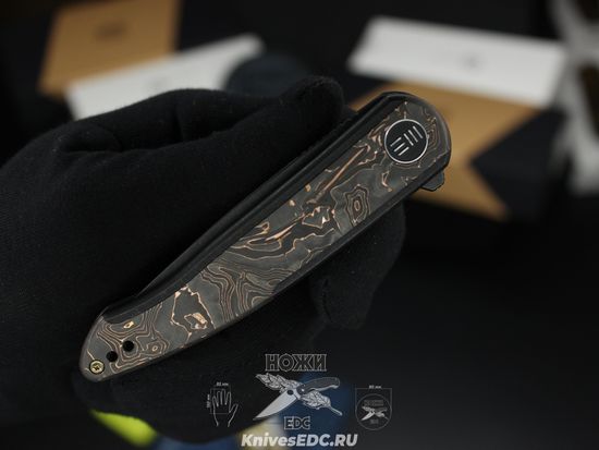 Нож складной WE Knife Smooth Sentinel WE20043-6 сталь клинка CPM-20CV, рукоять титан