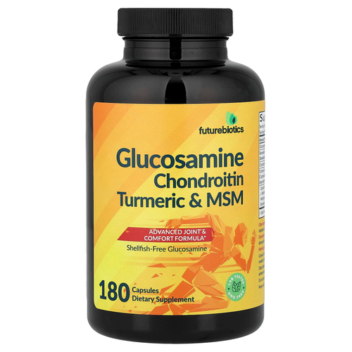 Futurebiotics, глюкозамин, хондроитин, куркума и МСМ, 180 капсул