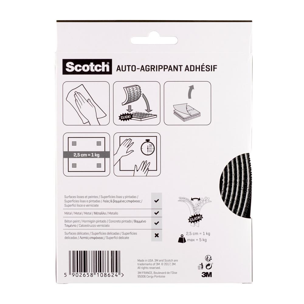Застежки самоклеящиеся Scotch Экстрим, рулон, черный, 25мм x 3м, 2 шт./уп.