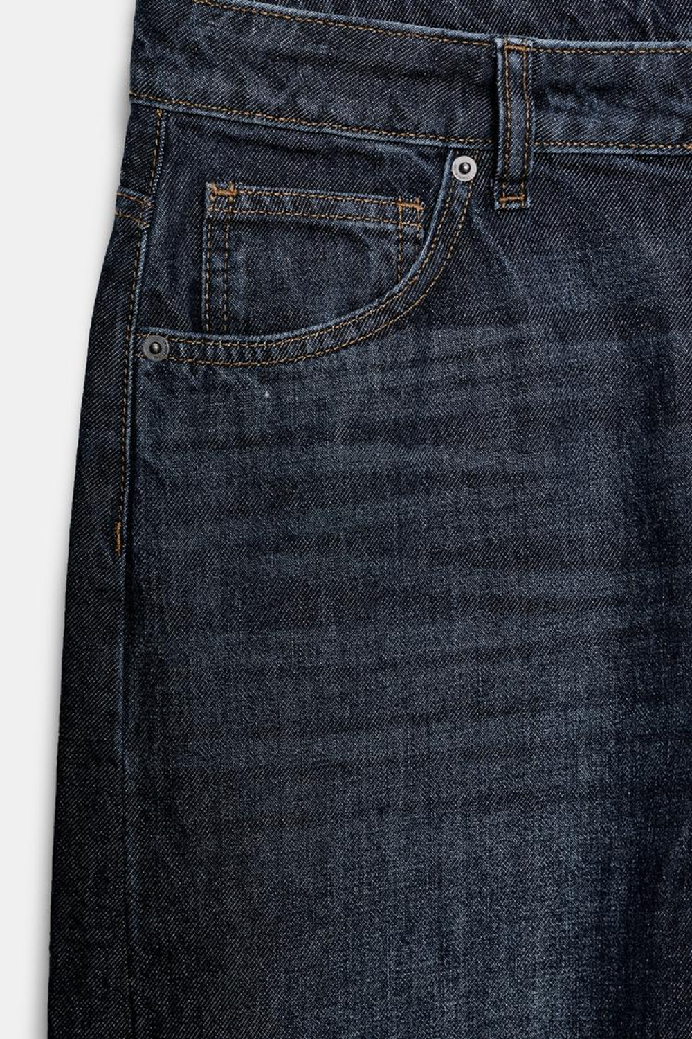 ZARA ДЖИНСЫ ZW COLLECTION THE SPLIT SEAM STRAIGHT С НИЗКОЙ ПОСАДКОЙ, СИНИЙ