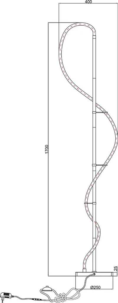 Торшер Arte Lamp KLIMT A2850PN-35PB, 1хLED