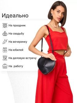 Костюм с брюками палаццо и топом нарядный