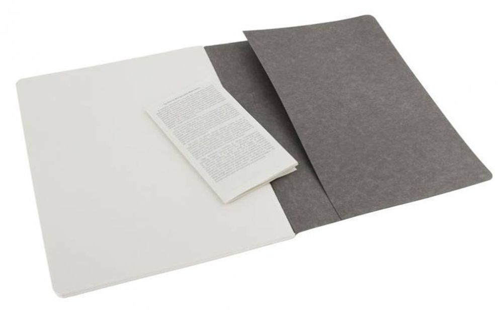 Блокнот Moleskine Cahier XLarge 190х250мм обложка картон 120стр нелинованный серый 3шт (CH323)